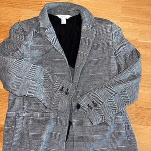 Old Navy Black and White Patterned Blazer